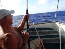 Walt reeling in the huge fish!!!!