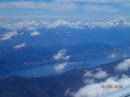 Flying over New Zealand, the southern Alps