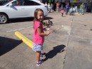 Feeding the ducks at the fish market.  Which is the one that nibbled on you Bella?