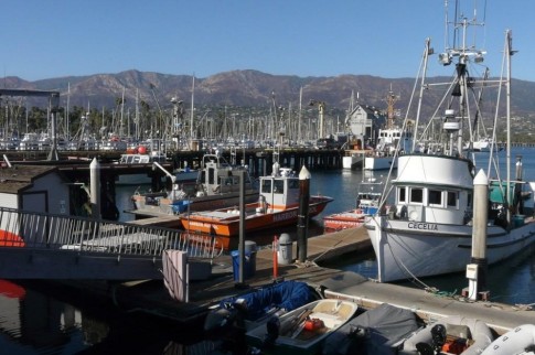 Santa Barbara Marina where we waited out some windy weather.  Yes folks  -  it