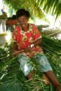 Making brooms to sell in the mainland market  -  a way to generate cash.