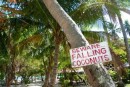 Heads up warning at the resort at Blue Lagoon anchorage.