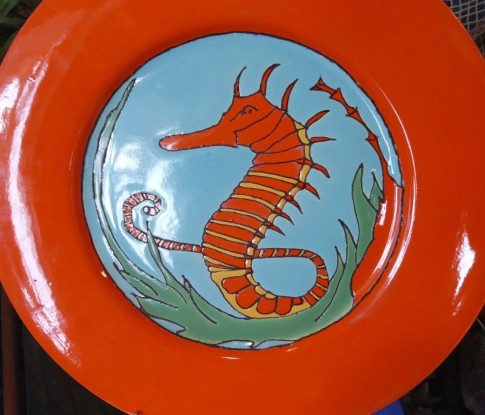 There are lots of funky shops in Avalon with boaty items like this seahorse platter.
