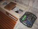 On the boat, some small repairs were tackled using "manly" tool sets!