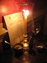 Candle light and a romantic supper at the Kings Arms Tavern.