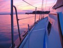 Sunset on the Bohemia River, our first evening on the Chesapeake.