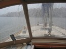 Anchored back the Great Wicomico River, just South of the Potomac . . . three days of cold, wind and rain.