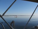A peaceful, inviting day crossing Albermarle Sound from Elizabeth City to the Alligator River.  With 15+knots of wind, it looks anything but inviting.