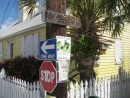 There are no traffic lights on the island but many stop signs and one-way signs.  Golf carts greatly outnumber the island