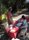 A beautiful morning for painting at the St. Augustine Farmers Market.