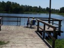 Adler and Grampa fishing at Bringle Lake