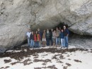 The group in the cave at Cave Beach.