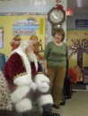 Ms. Bonnie talks to Santa.