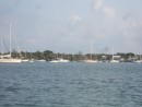 Earendil at Anchor in White Sound, Green Turtle Cay, Abacos