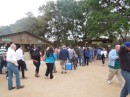 Waiting to check in at the Salt Lick Restaurant.
