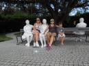 Erin, Jill and Adler at the Sculpture Garden, New Orleans City Park.