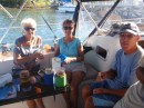 Happy Hour on Amarone ll...Diana, Jane and Claude, who says..."take a picture, Brian!"