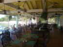 The large, screened patio dining room at Green Turtle Club...great food too!