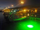 The restaurant lights up the water in front of their deck...you just choose the fish you want for dinner...LOL...
