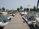 Gananoque town dock...there had been power boats rafted 5 deep just prior to this photo being taken!