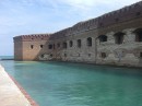 The moat around Fort Jefferson.