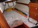 Aft berth which is the width of a king bed