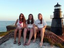 Rachel, Molly and Lexi at the Fort.