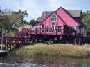 ICW- near Myrtle Beach, S.C.: What were they thinking? The most colorful home seen on the ICW!