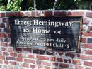 Ernest Hemingway Home: Located in heart of Old Key West. Pete took the photos of this interesting attraction. The reason for me not joining him is obvious in the photos.