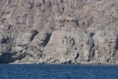 Rock formation in center of picture is titled 
