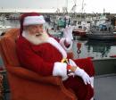 Santa Claus on the Pier at the Santa Barbara Marina
