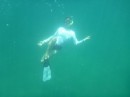 Carolyn enjoys  the underwater life!