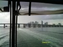 Miami skyline from the waterway.