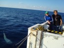 Kelly and Noah towing phytoplankton net