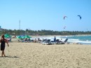 At Calabrete we saw lots of kite boarders.