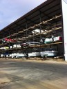 We saw these storage racks for powerboats throughout the area; a forklift lowers and raises them