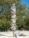 On Volleyball beach there is this signpost with a myriad of locations and distances marked off.