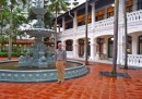 In the courtyard at Raffles