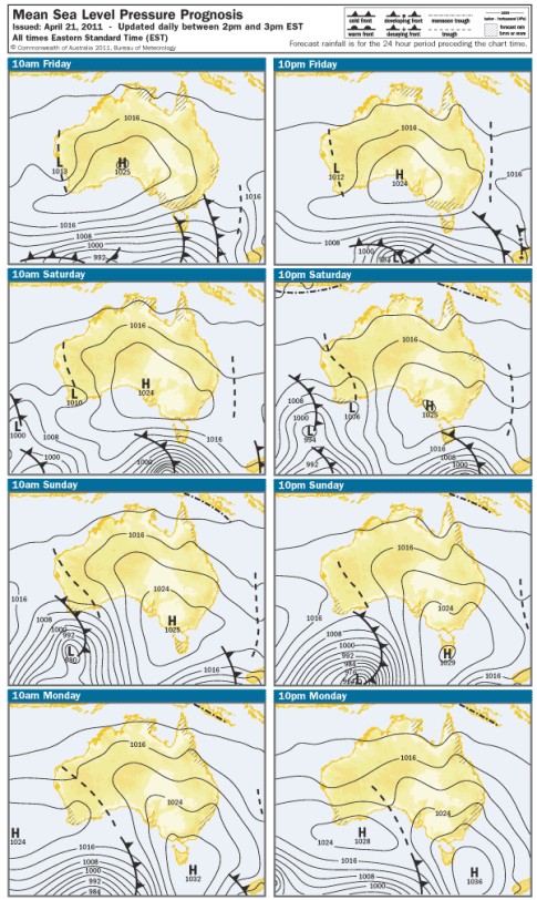 Our weather for the Bass strait crossing