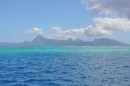 Moorea in the distance