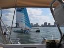 Extreme sailing along the shore of Boston
