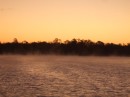 Sunrise at Goat Island ("smoky" waters in this frigid air) 100211