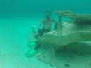 David playing underwater piano