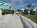 Another view of a street in Hopetown, and it is not one-way.