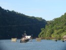 Views of Rio Dulce, anchored in Livingston