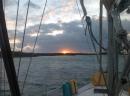 Sunrise Over Grand Bahama: Sunrise while anchored off Mangrove Cay.