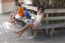 Resting on Terrace Flamenco Beach Culebra