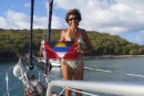 Dorothy with flag of Antigua and Barbuda