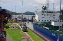Tanker and Sailboat in Miraflores Locks