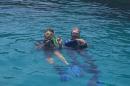 Annet and Bert ready to dive